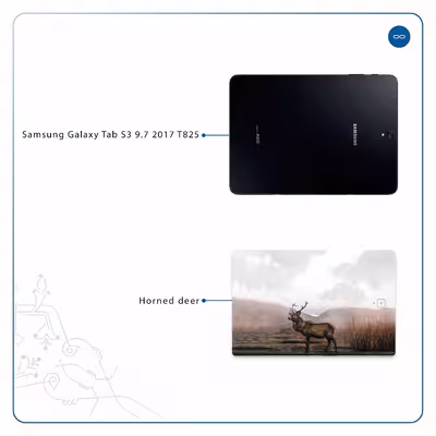 برچسب پوششی ماهوت مدل Horned Deer مناسب برای تبلت سامسونگ Galaxy Tab S3 9.7 2017 T825