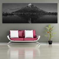 تابلو بوم طرح نمای کوه در شب مدل SDB3514