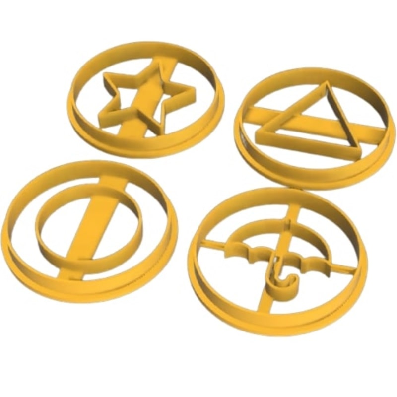 قالب شیرینی مدل سریال squid game مجموعه چهار عددی