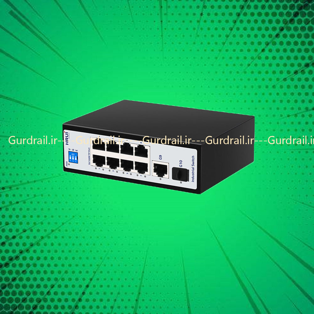 سوئیچ PoE صنعتی اچ ار یو ای HRUI HR500-AX-811GS | گاردریل