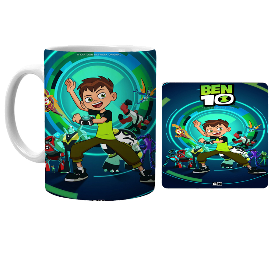 ماگ مدل بن تن ben10 کد xe6 به همراه زیرلیوانی