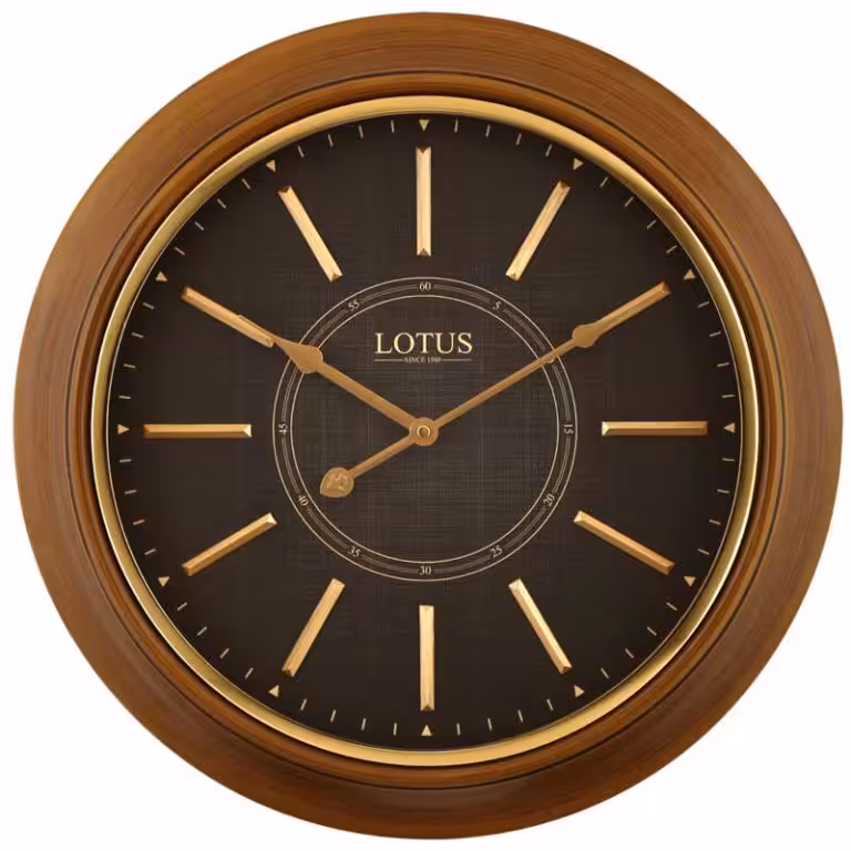 ساعت دیواری لوتوس مدل چوبی w-8036