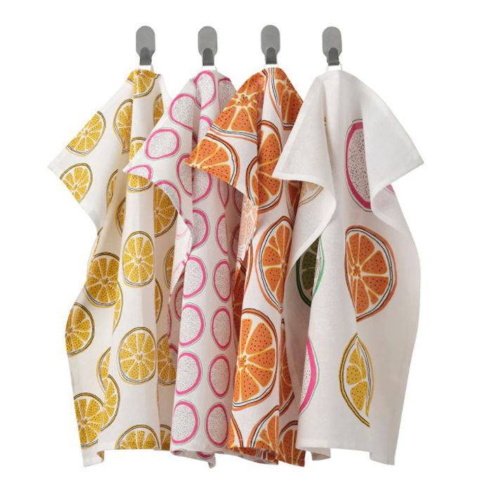 دستمال آشپزخانه 4 عددی ایکیا مدل TORVFLY ابعاد 45*60