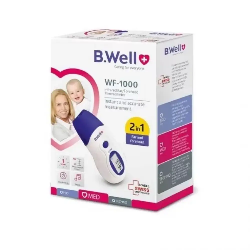 دماسنج لیزری مادون قرمز گوش و پیشانی بی ول مدل WF1000