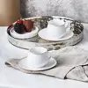 سرویس قهوه خوری 4 پارچه کاراجا مدل nakkas beyaz