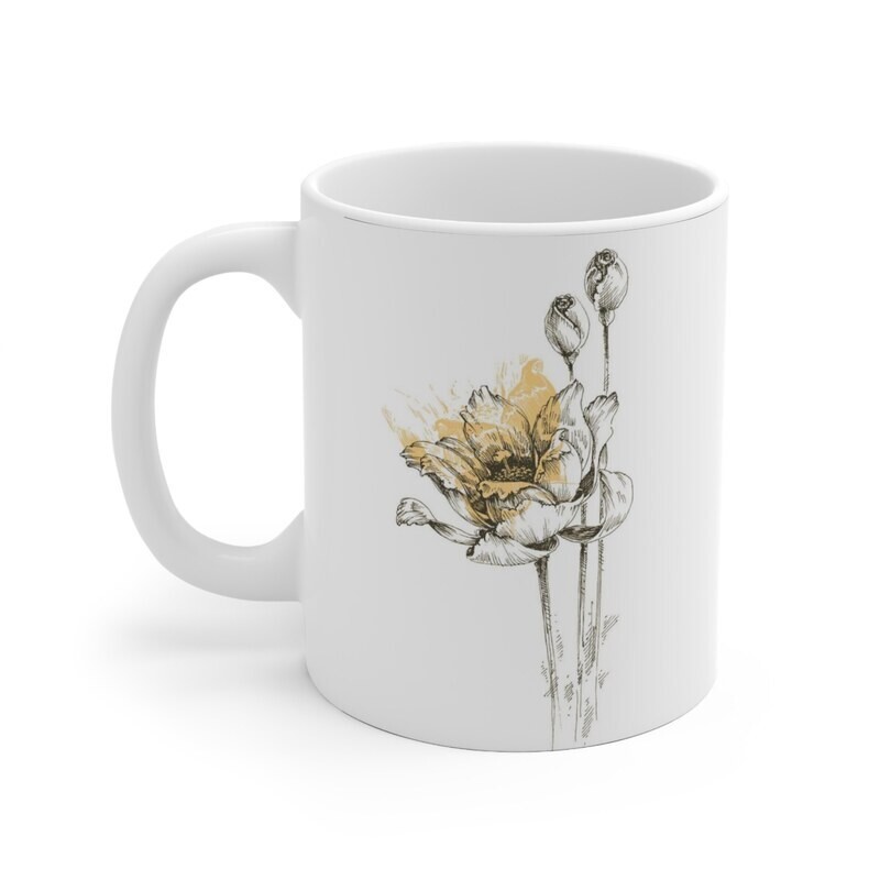 ماگ طرح هنری گل Artistic Flower مدل NM1263