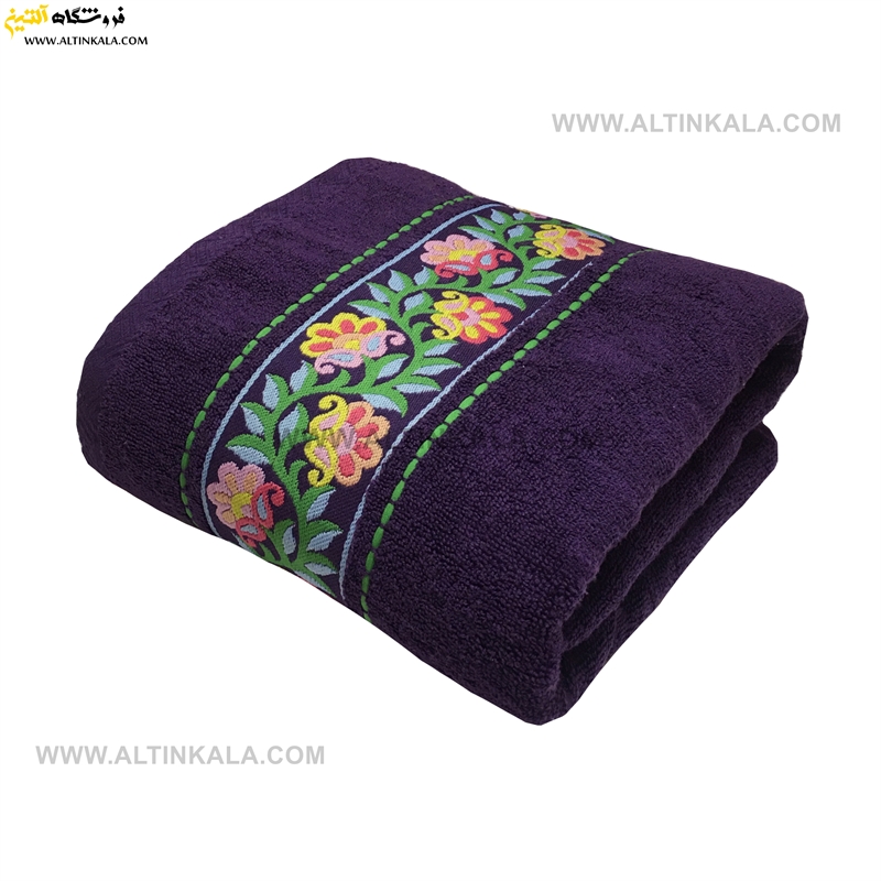 حوله استخری کوبلن رنگ بنفش سایز 70×140