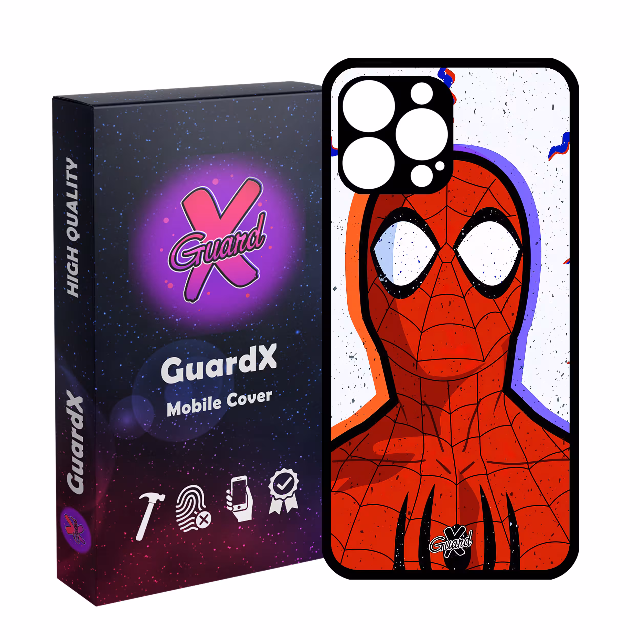 کاور گارد ایکس طرح Spider Man مدل Glass10495 مناسب برای گوشی موبایل اپل iPhone 13 Pro Max