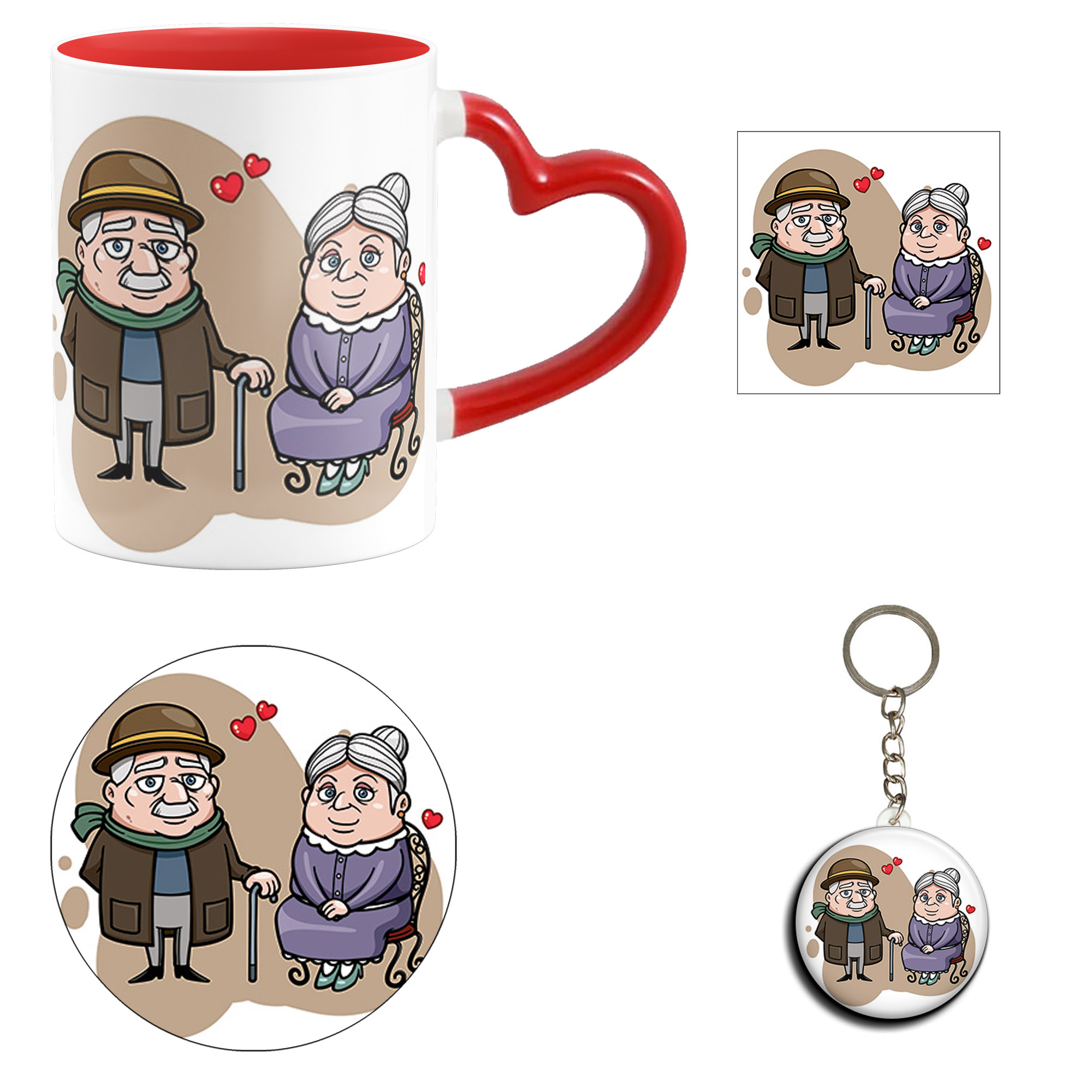 ست هدیه ماگ مدل روز عشق طرح عاشقانه کد M143