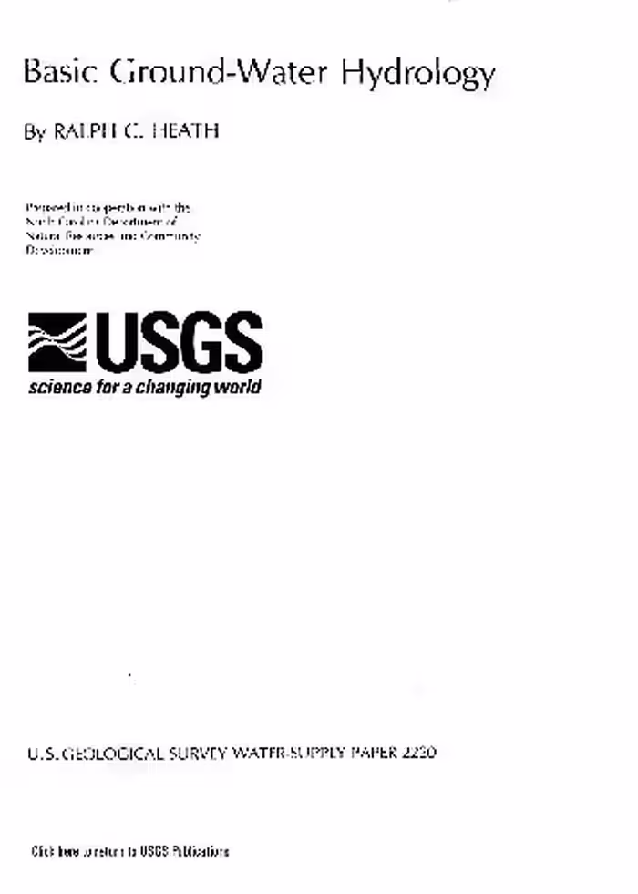 󾕇 دانلود کتاب Basic Ground - Water Hydrology, 1987 - دانلود کتاب های دانشگاهی