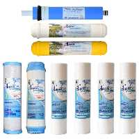 فیلتر دستگاه تصفیه آب آکوا پیورست مدل RO- NEW 9099 مجموعه 8 عددی به همراه فیلتر تصفیه آب مدل ممبران