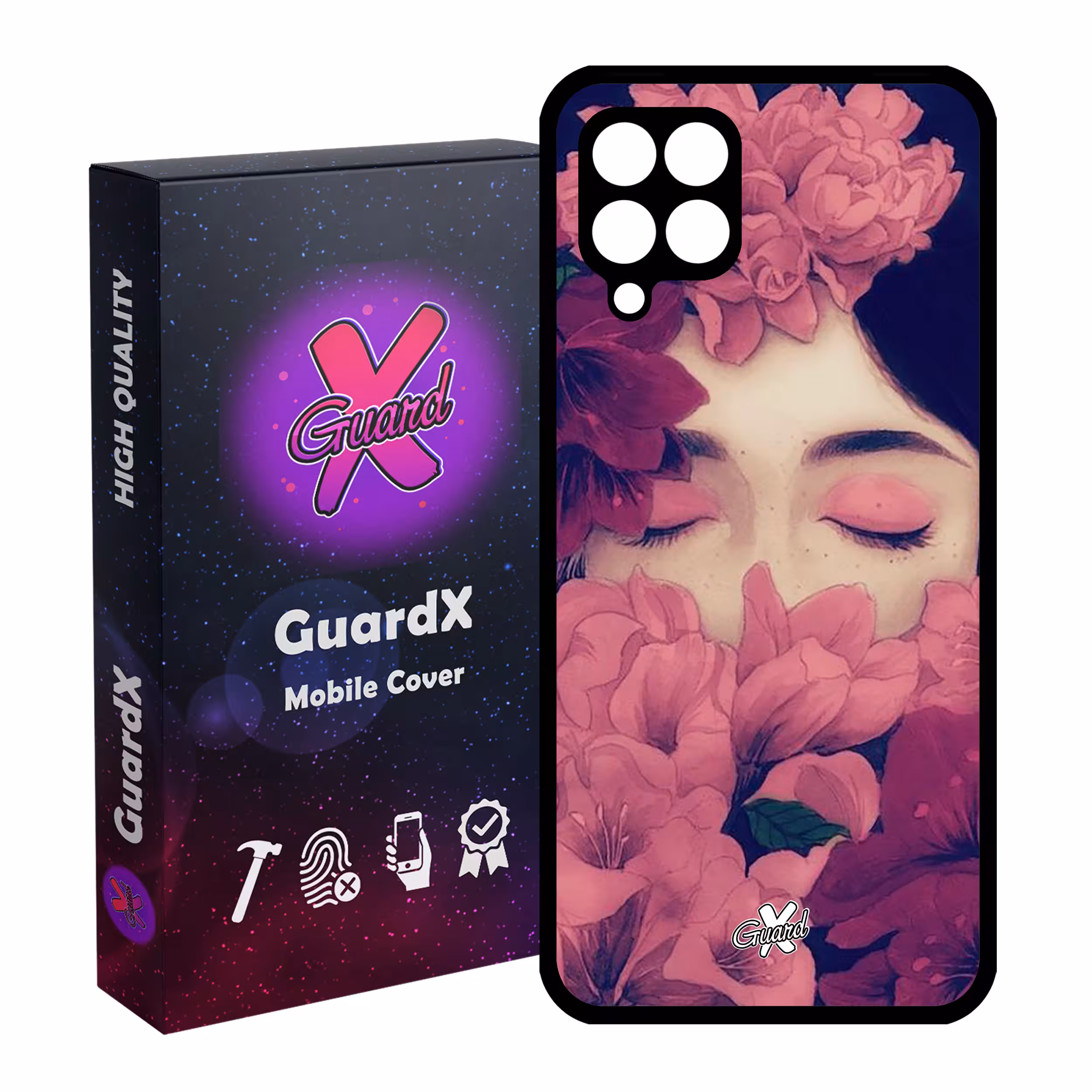 کاور گارد ایکس طرح Girl مدل Glass10027 مناسب برای گوشی موبایل سامسونگ Galaxy A12