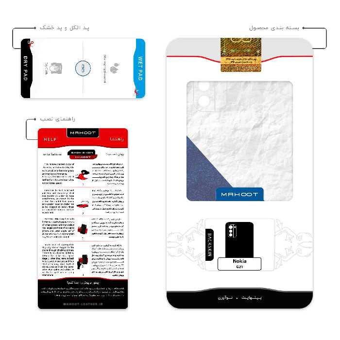 برچسب پوششی ماهوت مدل BISU مناسب برای گوشی موبایل نوکیا G21