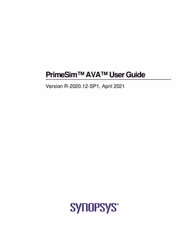 خرید و دانلود نسخه کامل کتاب PrimeSim™ AVA™ User Guide
