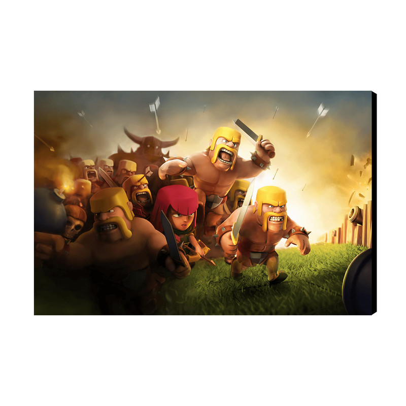 تابلو شاسی طرح کلش اف کلنز مدل As893 | دنیای قاب