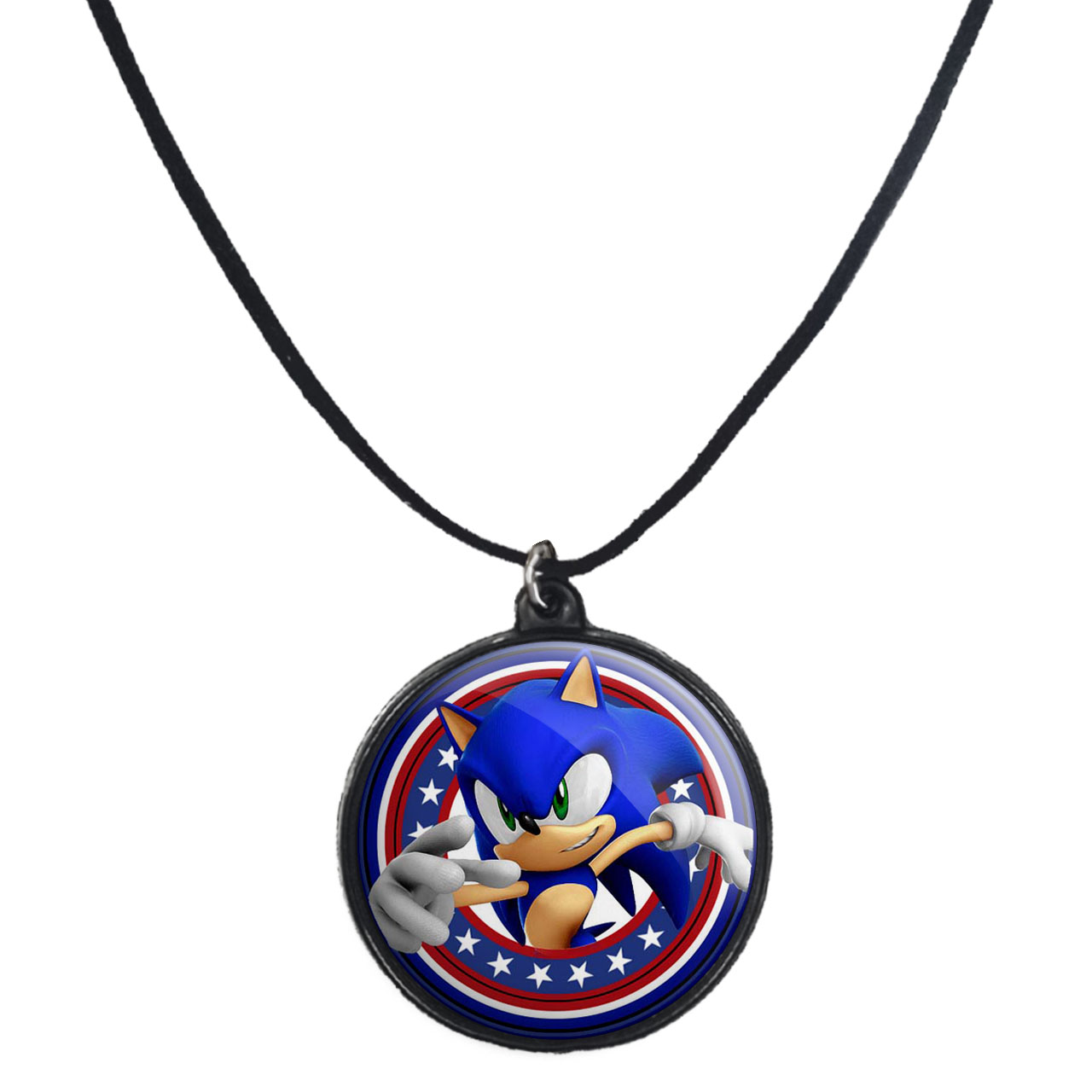 گردنبند پرمانه طرح سونیک کد pmb.2066 مدل دو طرفه