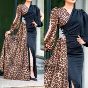 سارافون زنانه کرپ مجلسی بلند مدل مجلسی پریاس