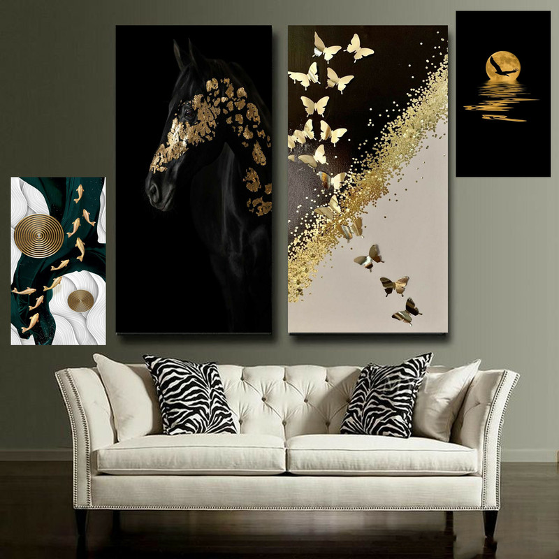 تابلو شاسی  طرح فانتزی 2031 مجموعه 4 عددی | دنیای قاب