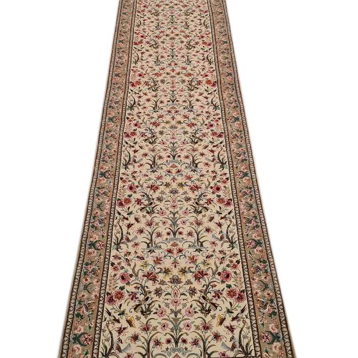 فرش دستبافت کناره طول چهار متری اصفهان آبتین کد 421