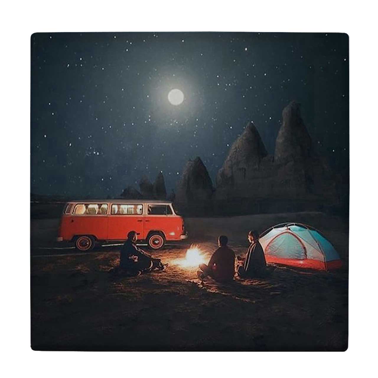  کاشی کارنیلا طرح فولکس واگن و شب مهتابی کد wkk1282