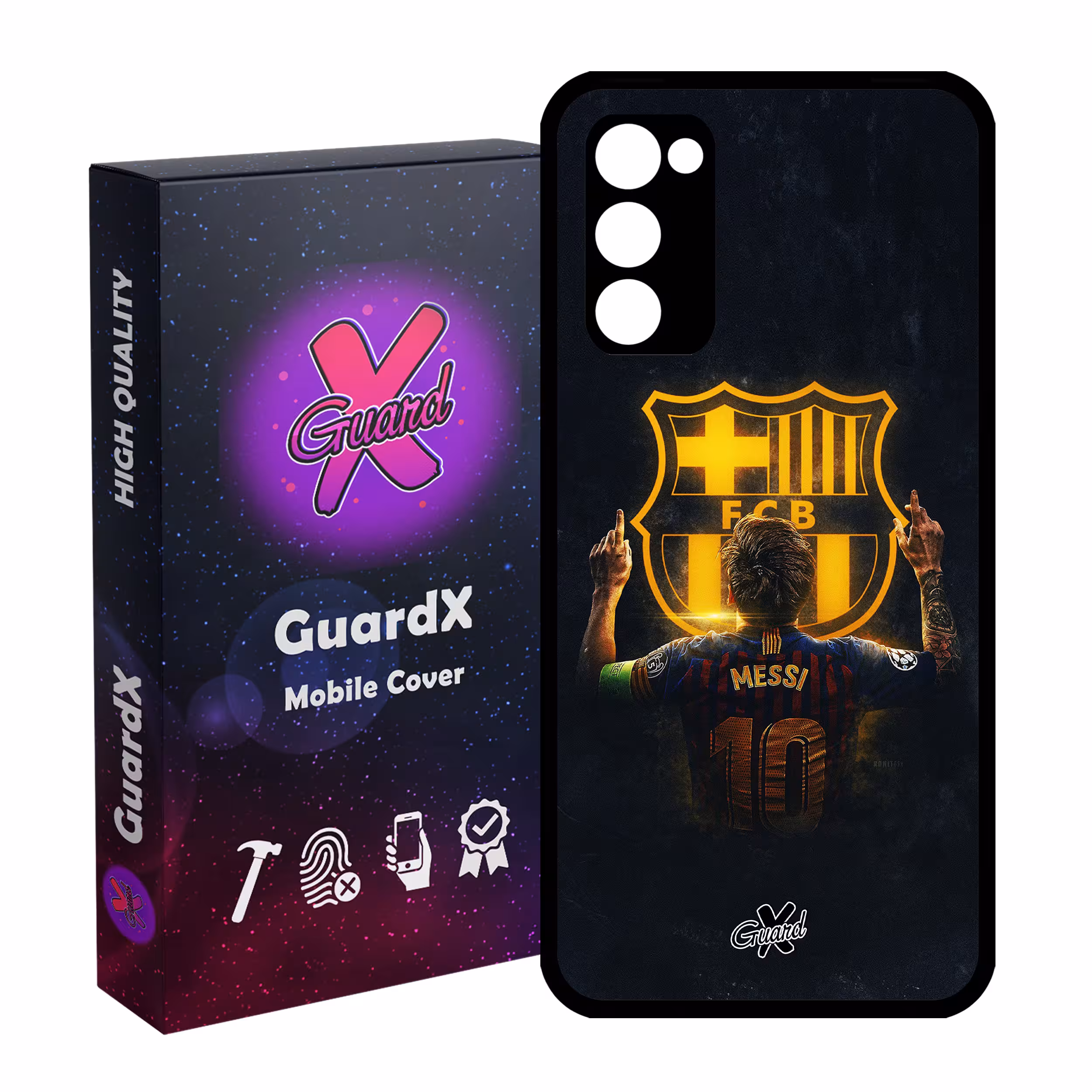 کاور گارد ایکس طرح Messi مدل Glass10196 مناسب برای گوشی موبایل سامسونگ Galaxy S20 FE