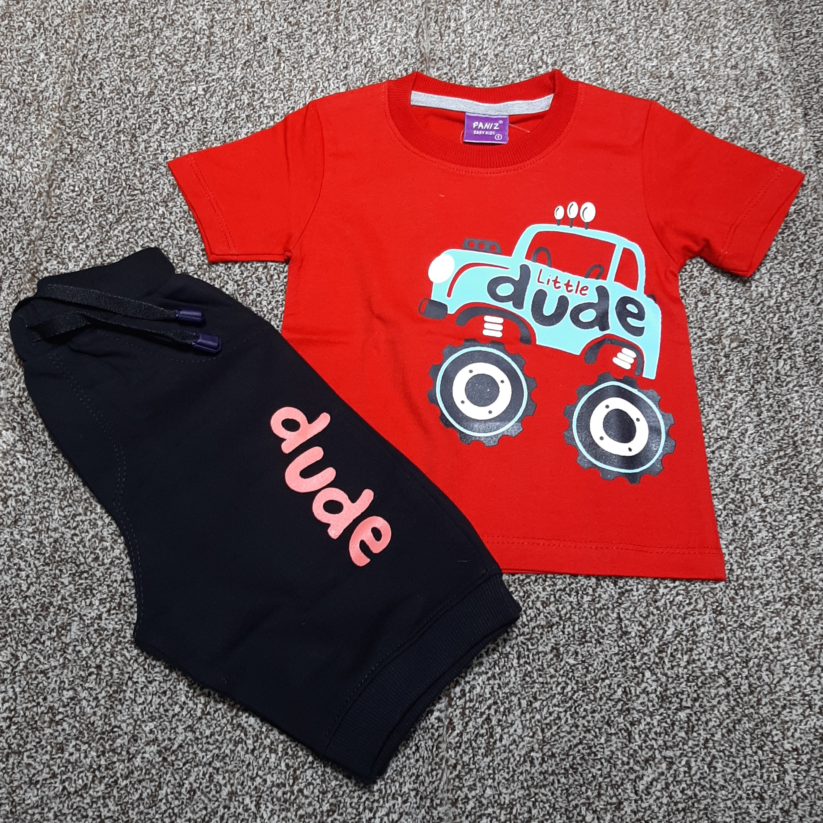 تیشرت و شلوارک پسرانه مدل(ماشین)کد 20303 با ارسال فوری و رایگان 