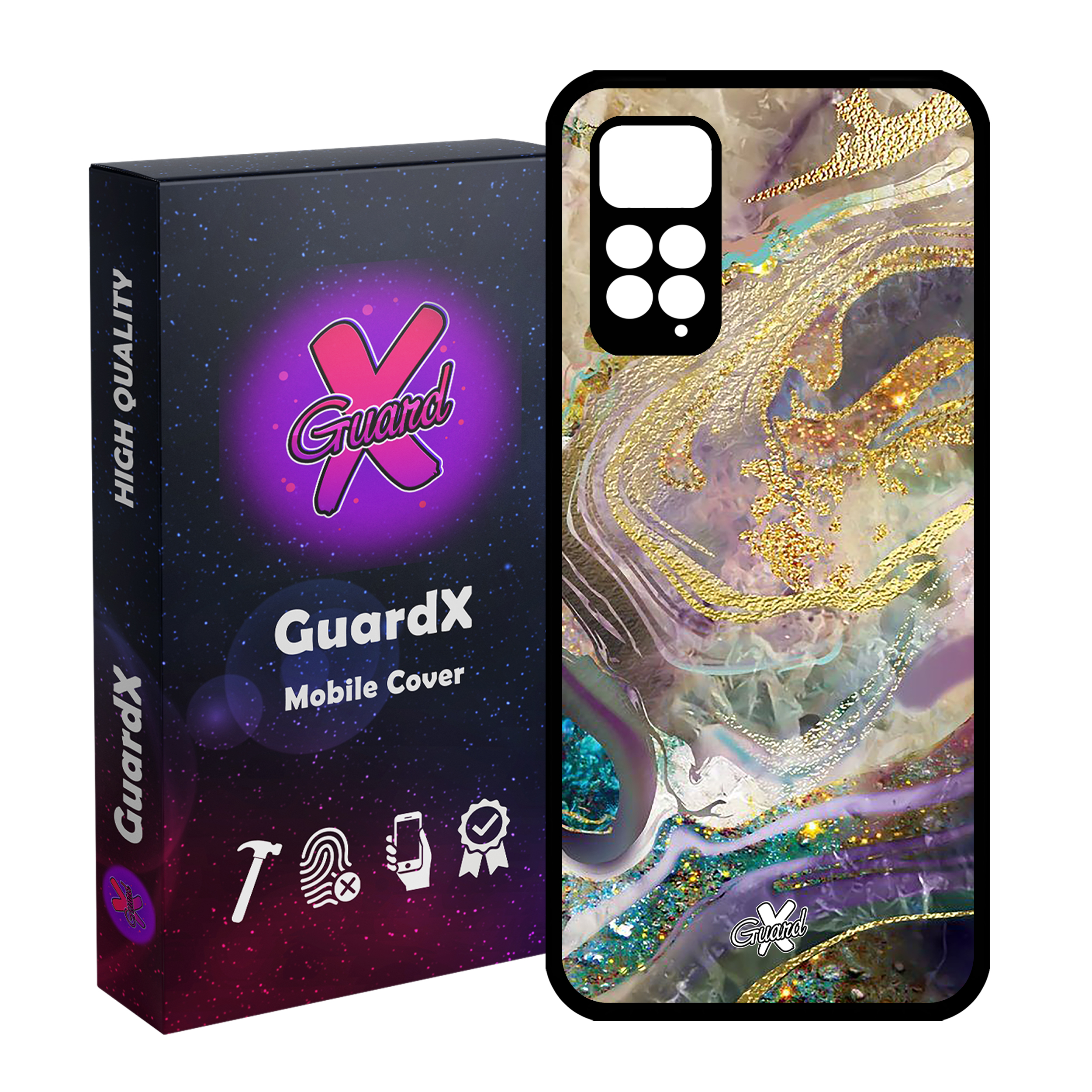 کاور گارد ایکس طرح ماربل مدل Glass10295 مناسب برای گوشی موبایل شیائومی Redmi Note 11 Pro 4G/5G