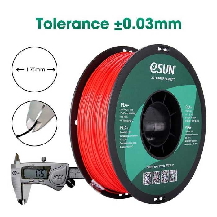 فیلامنت پرینتر سه بعدی مدل pla ایسان رنگ قرمز 