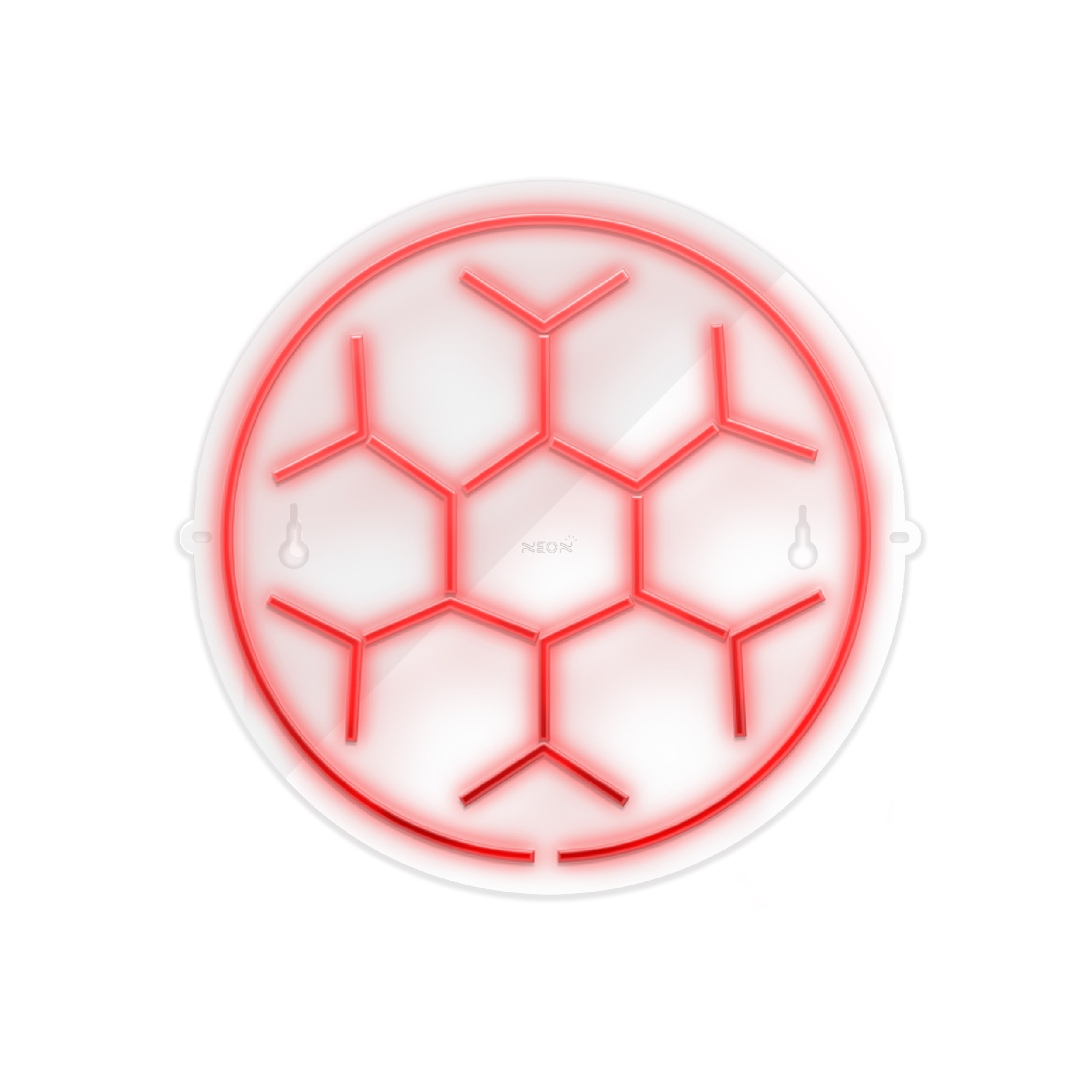 چراغ دیواری نئون دیزاین طرح Soccer-Ball-GL_RD
