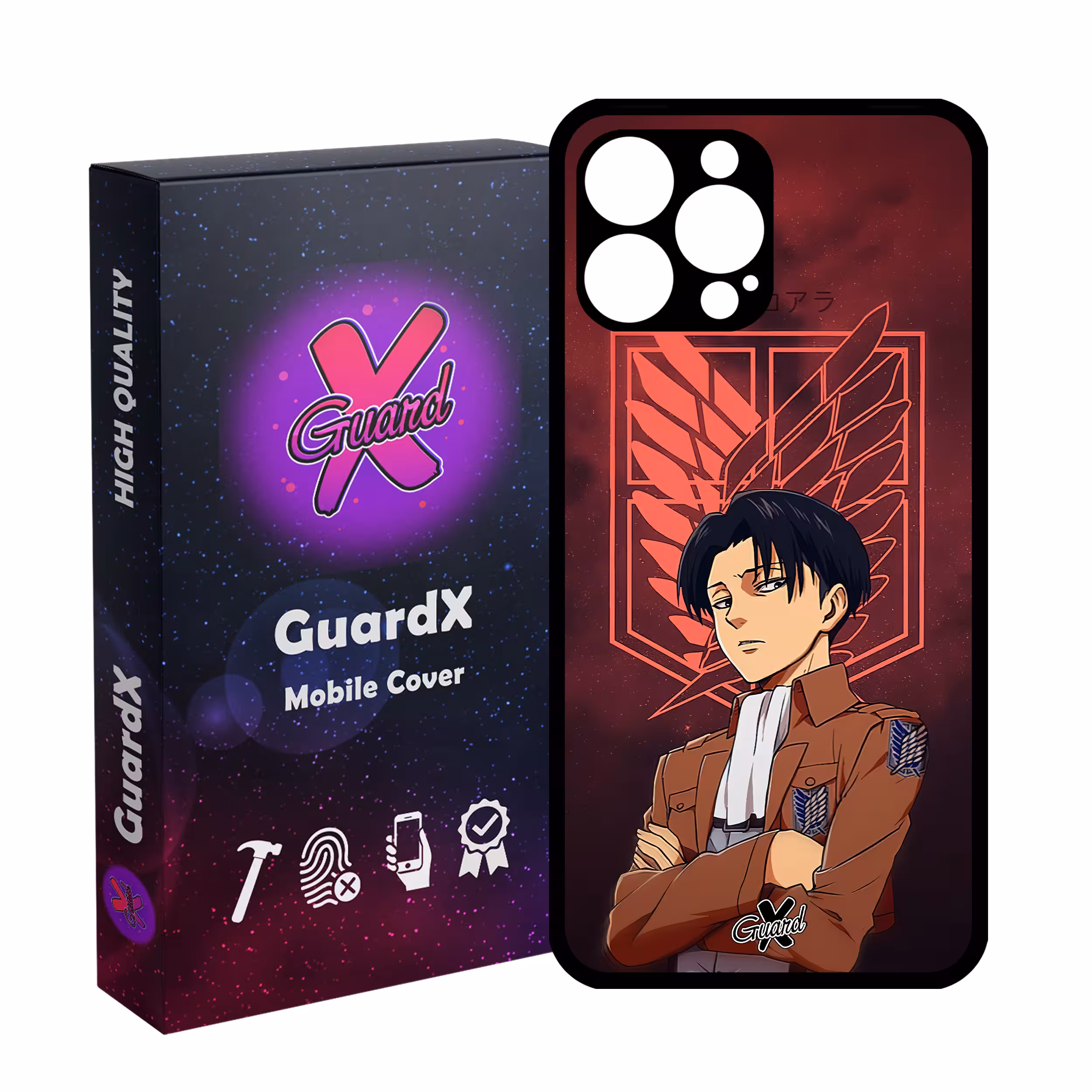 کاور گارد ایکس طرح Levi Anime مدل Glass10478 مناسب برای گوشی موبایل اپل iPhone 13 Pro Max