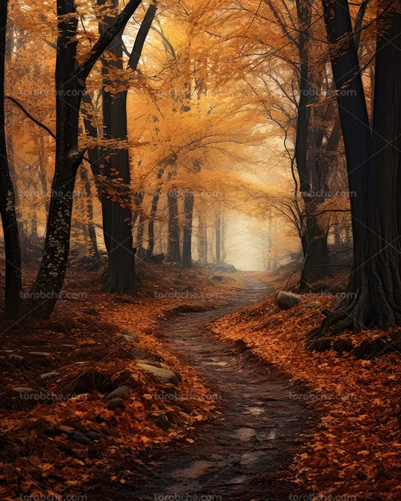 بک دراپ جنگل پاییزی | گرافیک با طعم تربچه