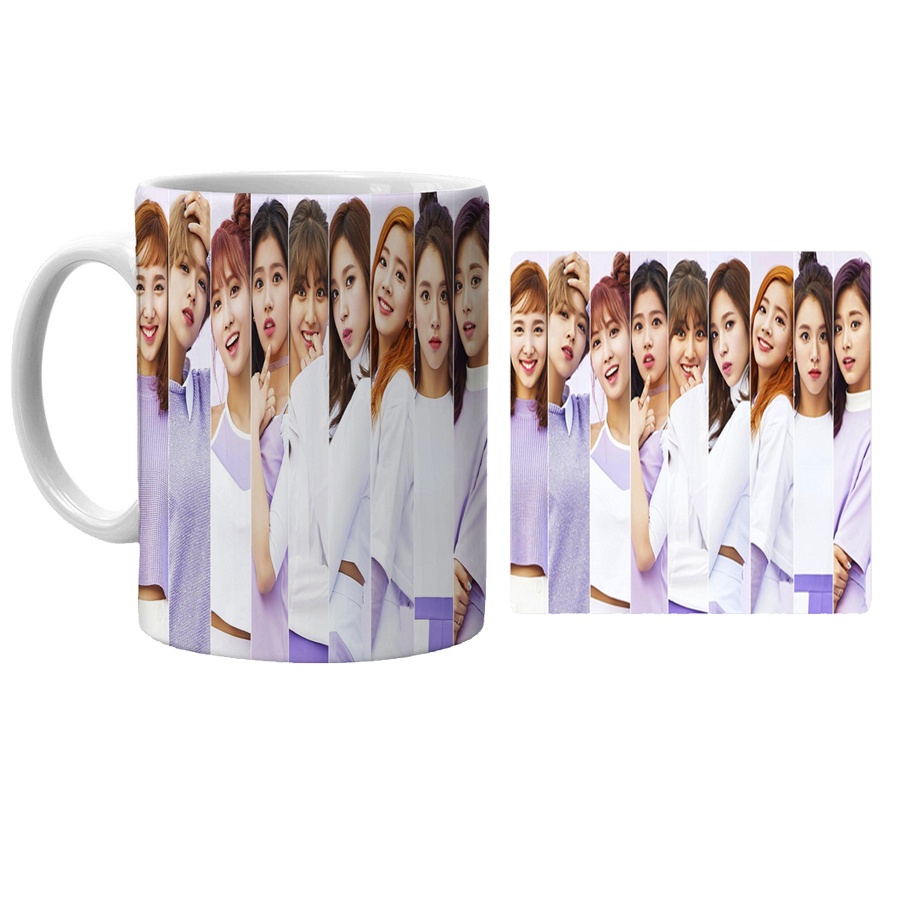 ماگ مدل توایس TWICE کد xc10 به همراه زیرلیوانی