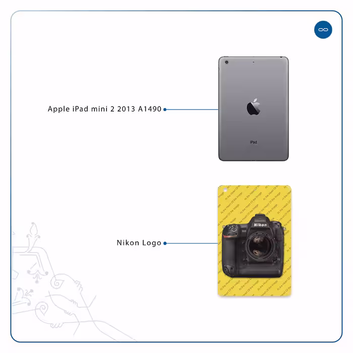 برچسب پوششی ماهوت مدل Nikon-Logo مناسب برای تبلت اپل iPad mini 2 2013 A1490