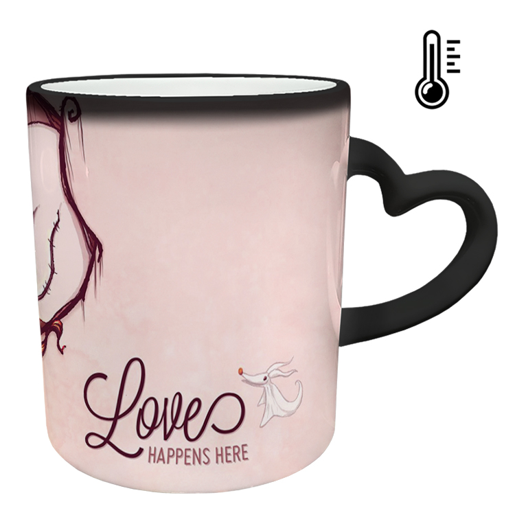 ماگ حرارتی مدل دسته قلبی طرح عاشقانه کد 306