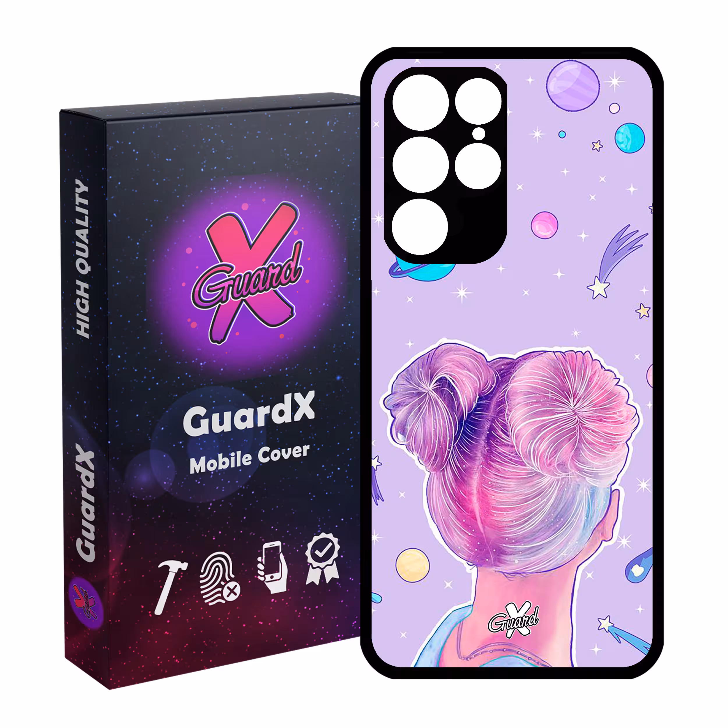 کاور گارد ایکس طرح Girl مدل Glass10112 مناسب برای گوشی موبایل سامسونگ Galaxy S22 Ultra