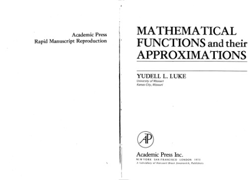 خرید و دانلود نسخه کامل کتاب Mathematical functions and their approximations
