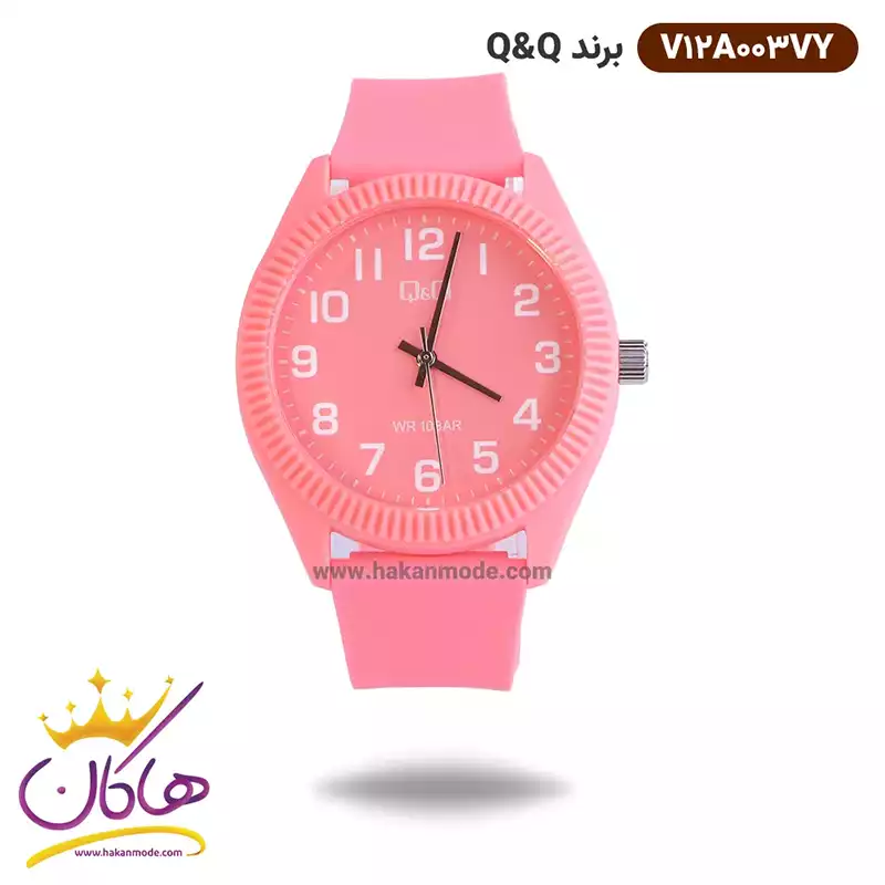 ساعت دخترانه کیو اند کیو صورتی V12A-003VY