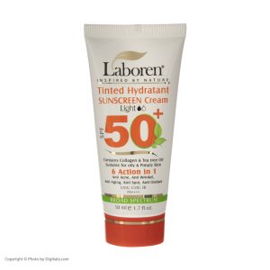 لابورن کرم ضد آفتاب رنگی لایت SPF50 مناسب پوست های چرب