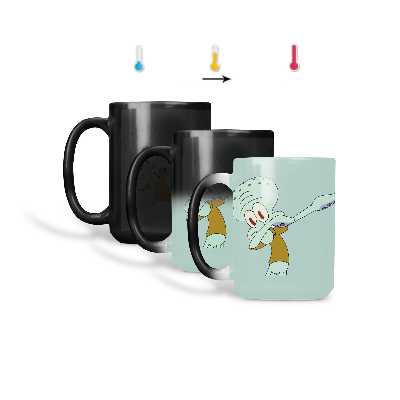 ماگ حرارتی طرح اسم رامبد مدل گرافیکی اختاپوس 