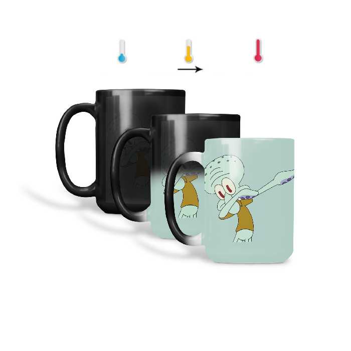 ماگ حرارتی طرح اسم رامبد مدل گرافیکی اختاپوس 