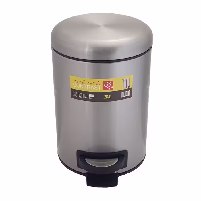ست سطل زباله و فرچه کنتراست مدل LT-3Liter 