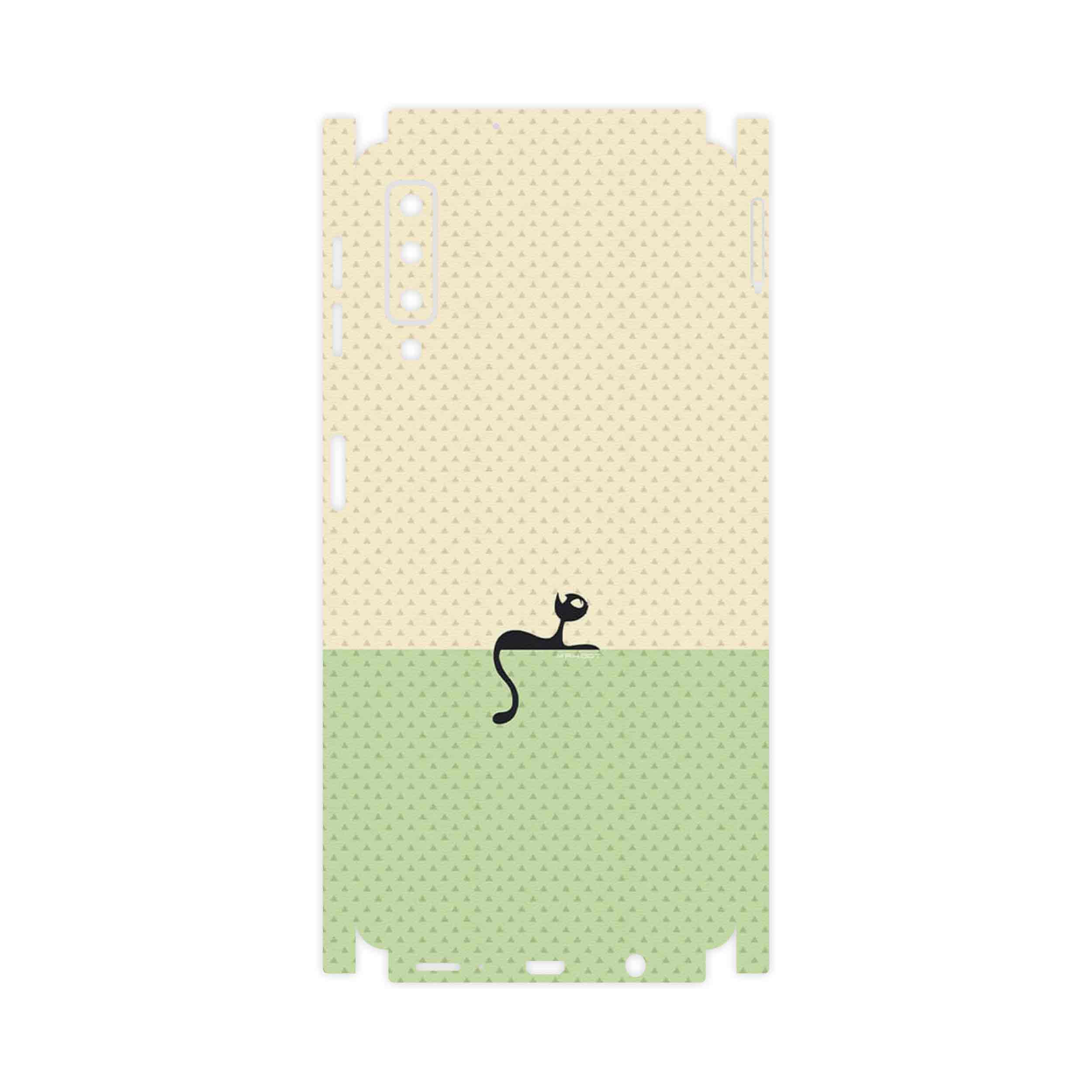 برچسب پوششی ماهوت مدل Minimal Internet Cat Icon-FullSkin مناسب برای گوشی موبایل سامسونگ Galaxy A7 2018