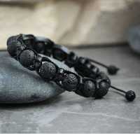 دستبند لاوا بافت خورده