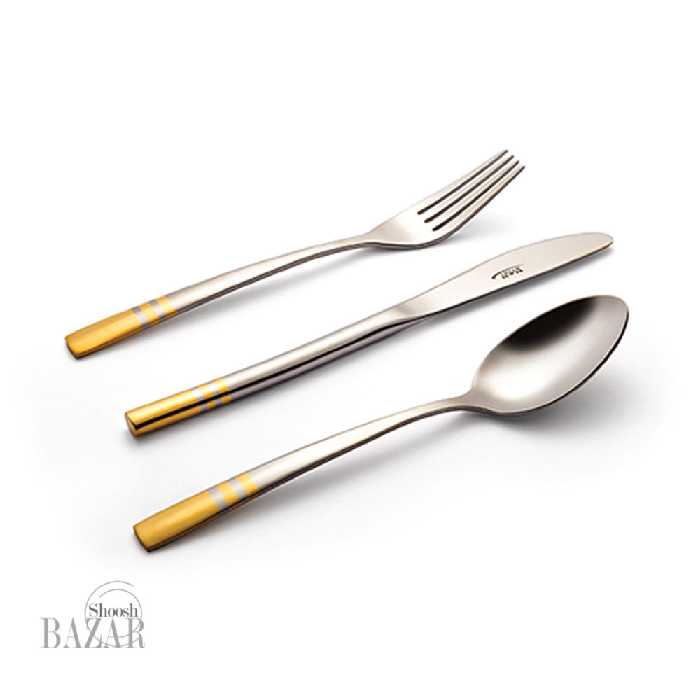 سرویس قاشق و چنگال 116پارچه ناب استیل مدل فلورانس جعبه کادویی