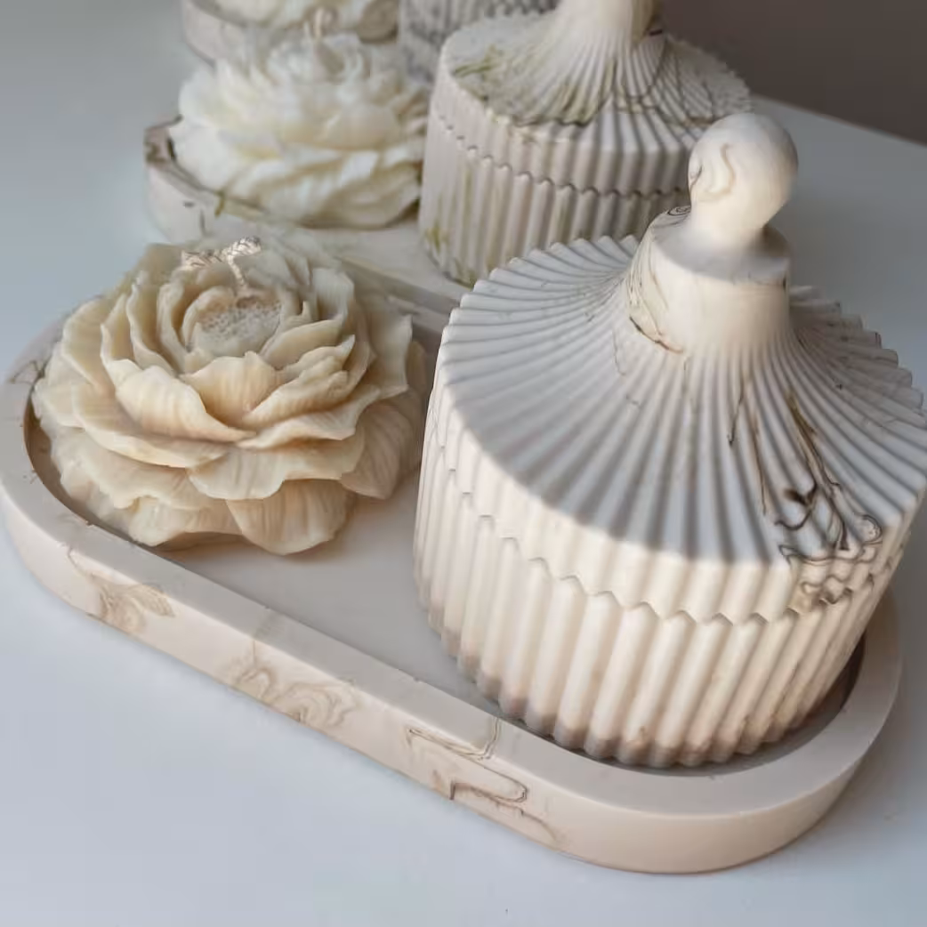 پک هدیه شمع و سینی 