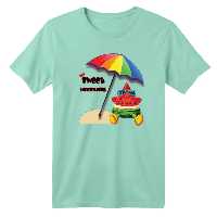 تی شرت آستین کوتاه بچگانه مدل هندوانه یلدایی کد 23 رنگ سبز روشن