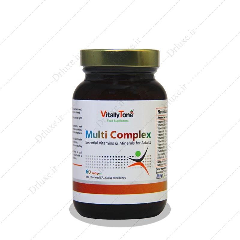 قیمت و خرید کپسول مولتی ویتامین مولتی کمپلکس ویتالی تون 60 عددی - دکتر لوکس