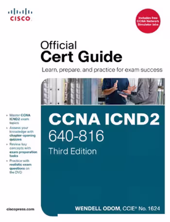 خرید و دانلود نسخه کامل کتاب CISCO CCENT/CCNA ICND1, ICND2 640-822, 640-816 Official Cert Guide book 2