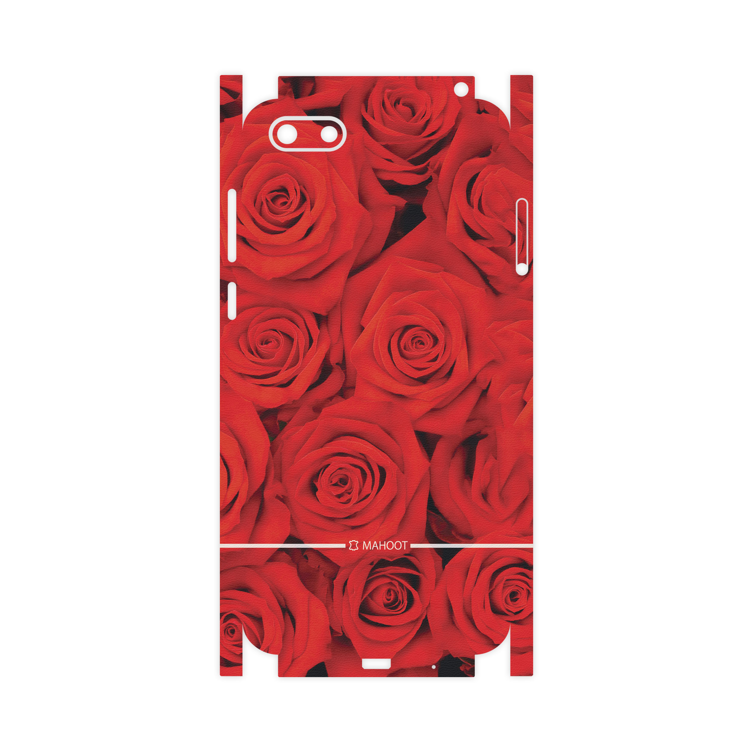 برچسب پوششی ماهوت مدل Red-Flower-FullSkin مناسب برای گوشی موبایل هوآوی Y5 Prime 2018