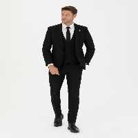 کت و شلوار مردانه مشکی پیرکاردین - فروشگاه لباس شهرمون